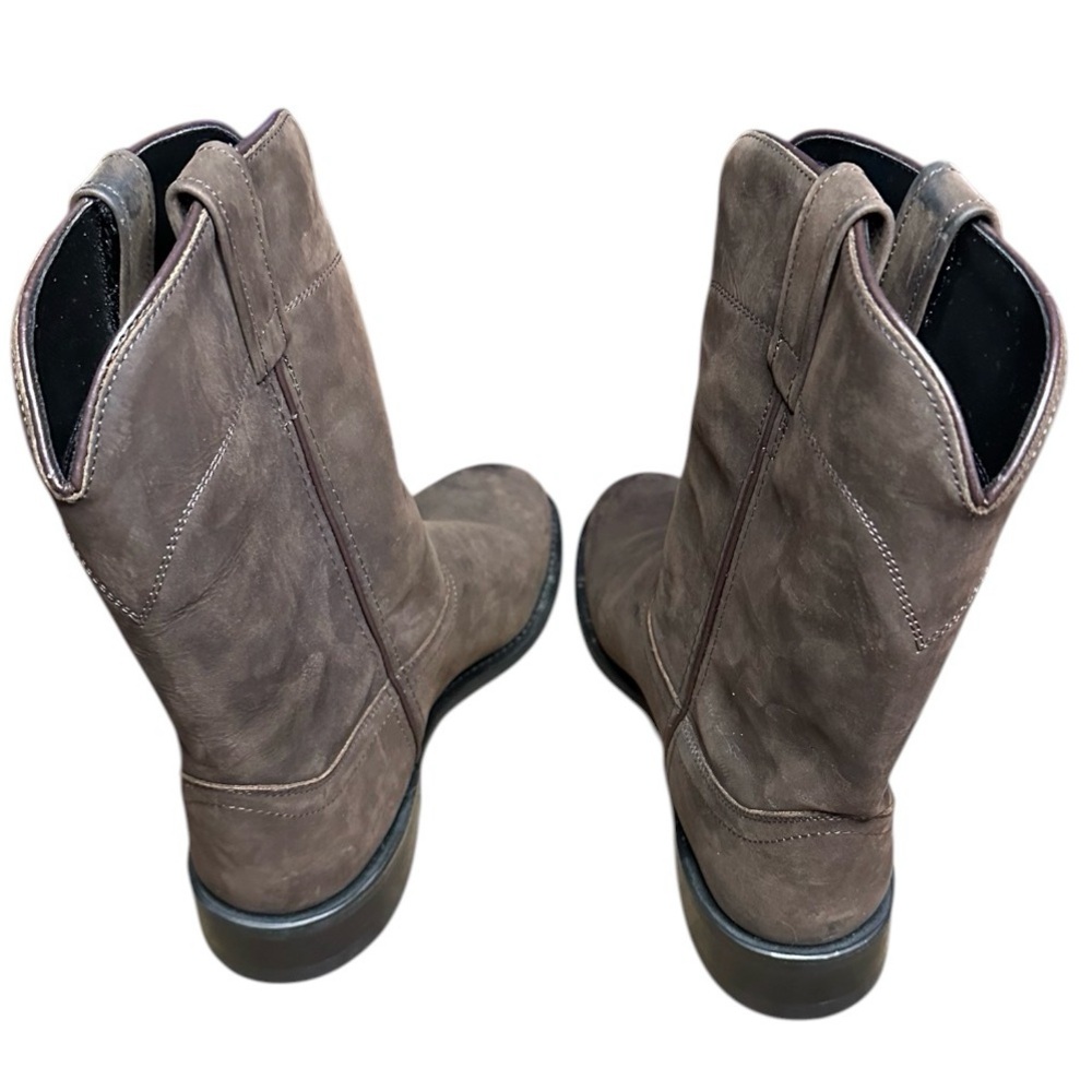 Old West Men's Dark Brown Pull-On Western Boots Size 8EE (unisex) - Picture 4 of 7